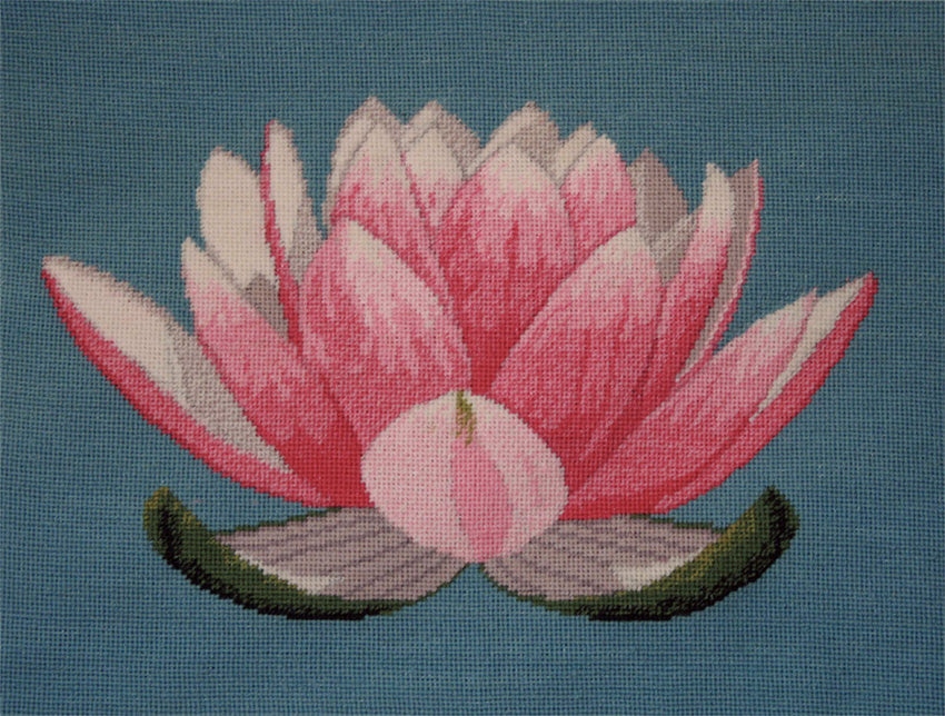 The lotus flower útsaumsmynd - 38 x 29 cm