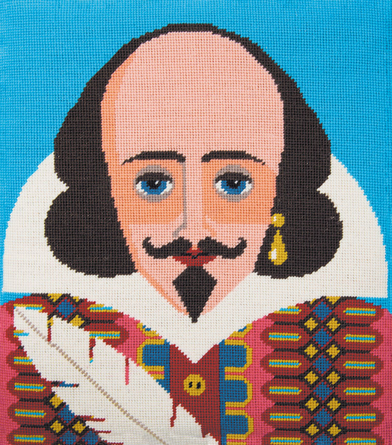 William Shakespeare útsaumsmynd - 30 x 34 cm