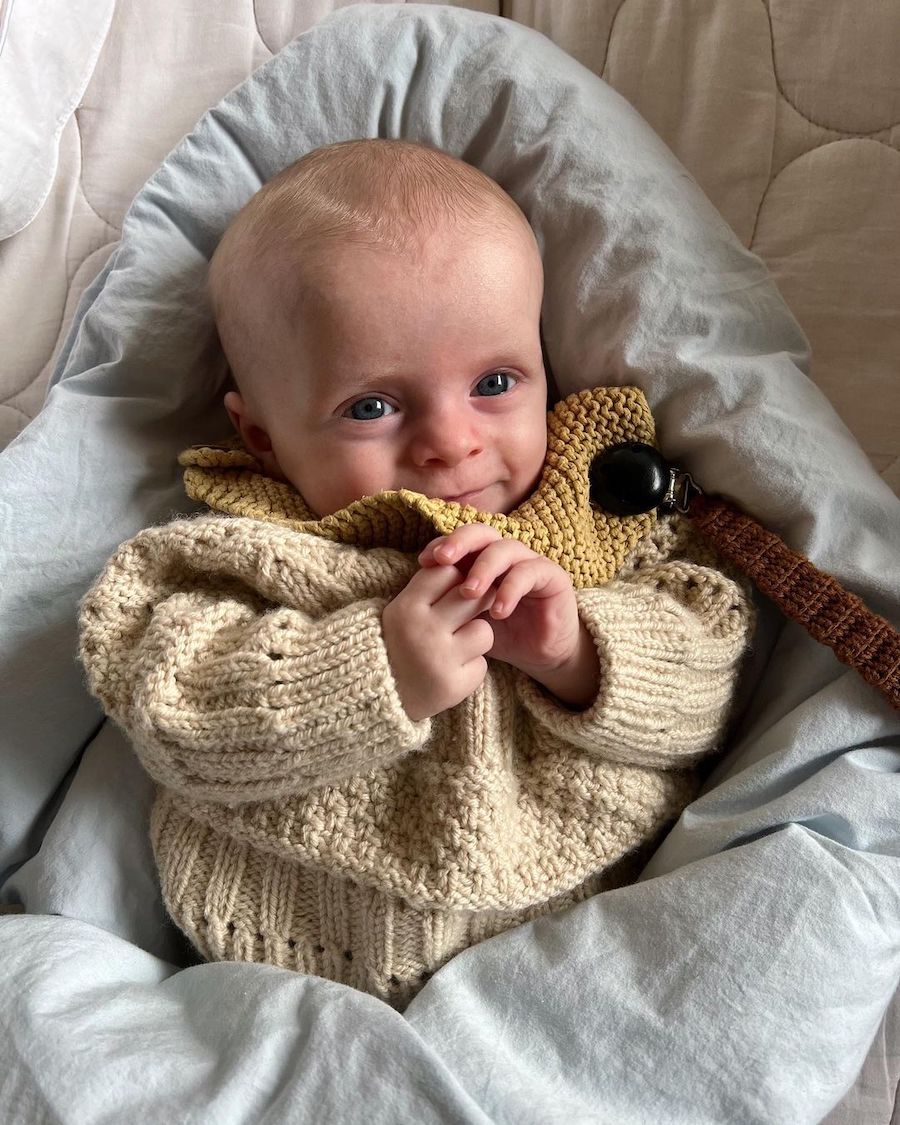 Ingrid sweater baby - stök uppskrift