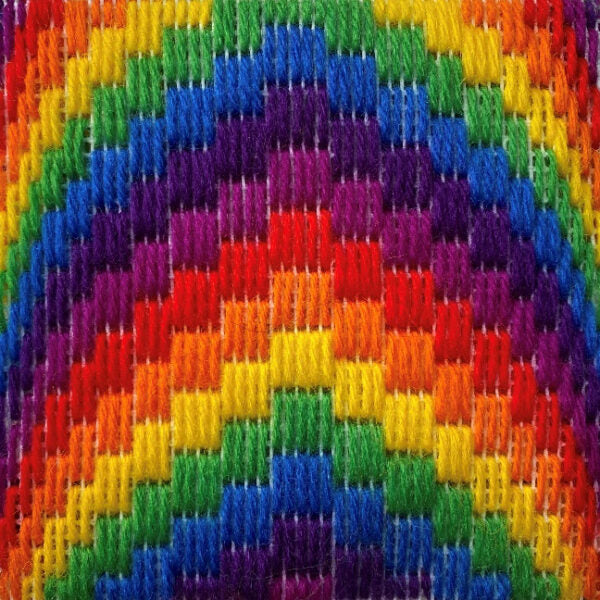 Zigzag & Rainbow útsaumspakkning - 2 munstur