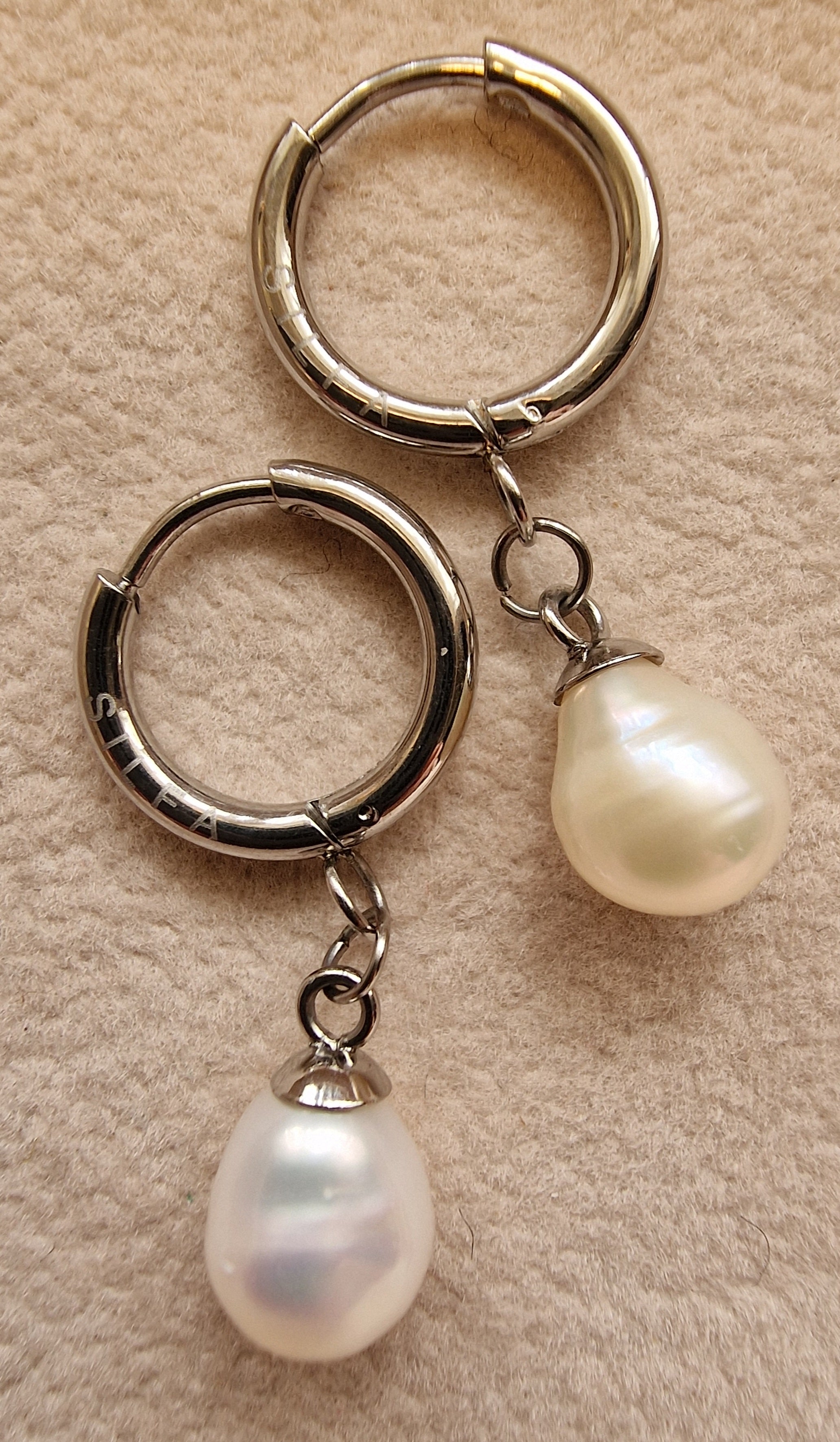 My pearl prjónamerki & eyrnalokkar - silfur